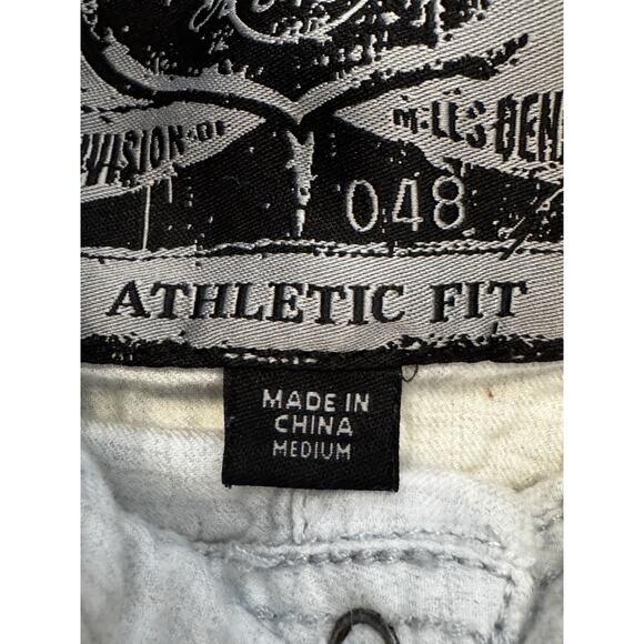 Buckle Black Label No 48 gray Athletic Fit snap button up Sz L Moto Biker - Picture 5 of 9